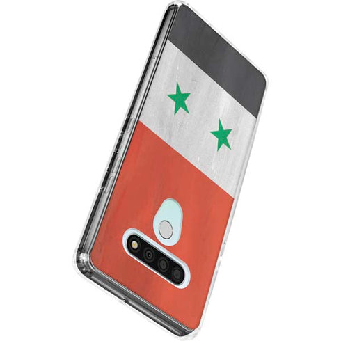 Syria Flag Distressed LG Stylo 6 Clear Case
